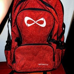Red sparkle Nfinity cheer bag/backpack